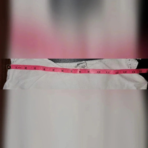 NWOT American Eagle Lace Eyelet White Crop Top Size Small - Picture 8 of 8